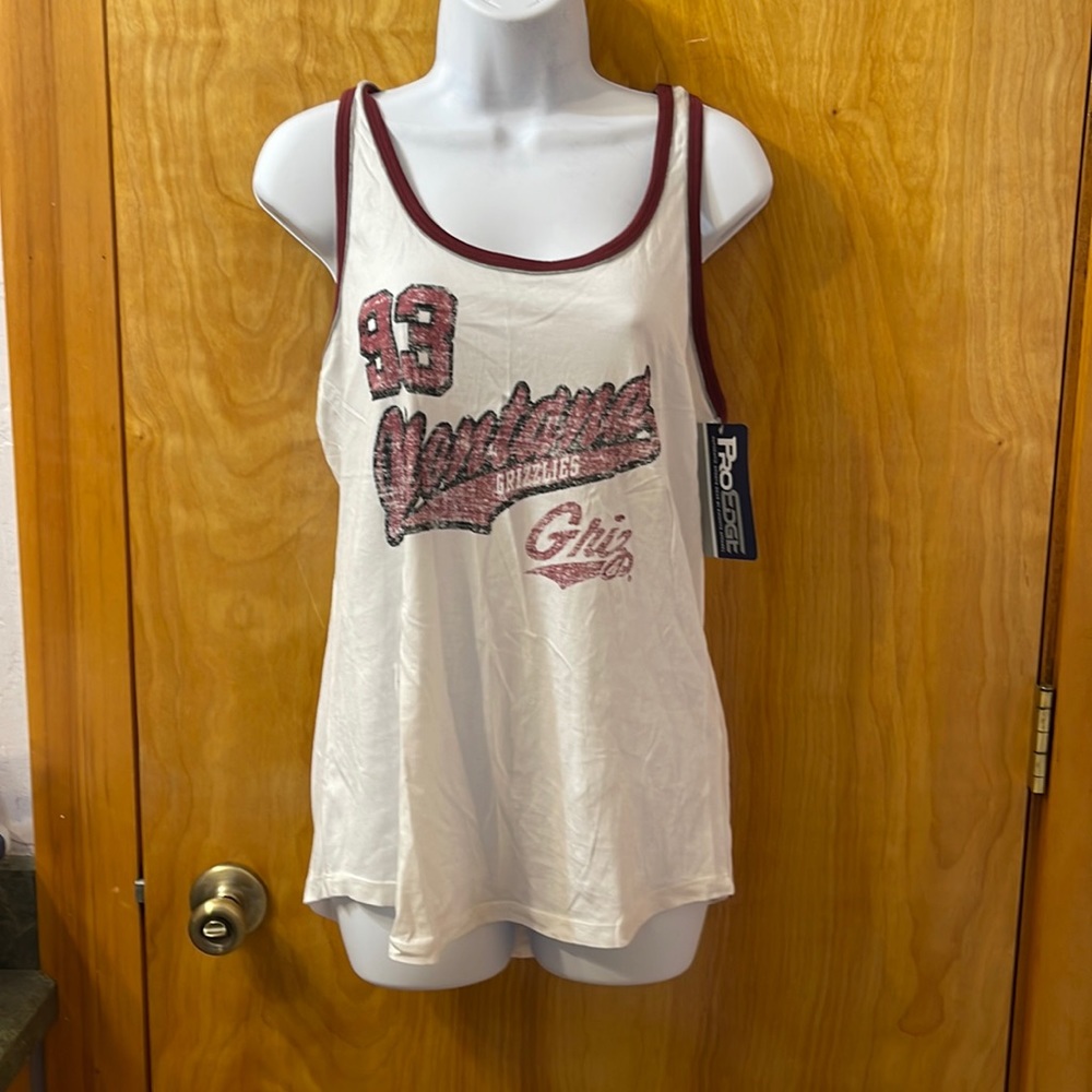 NWT Montana Grizzlies UM razor back tank top. Size Large